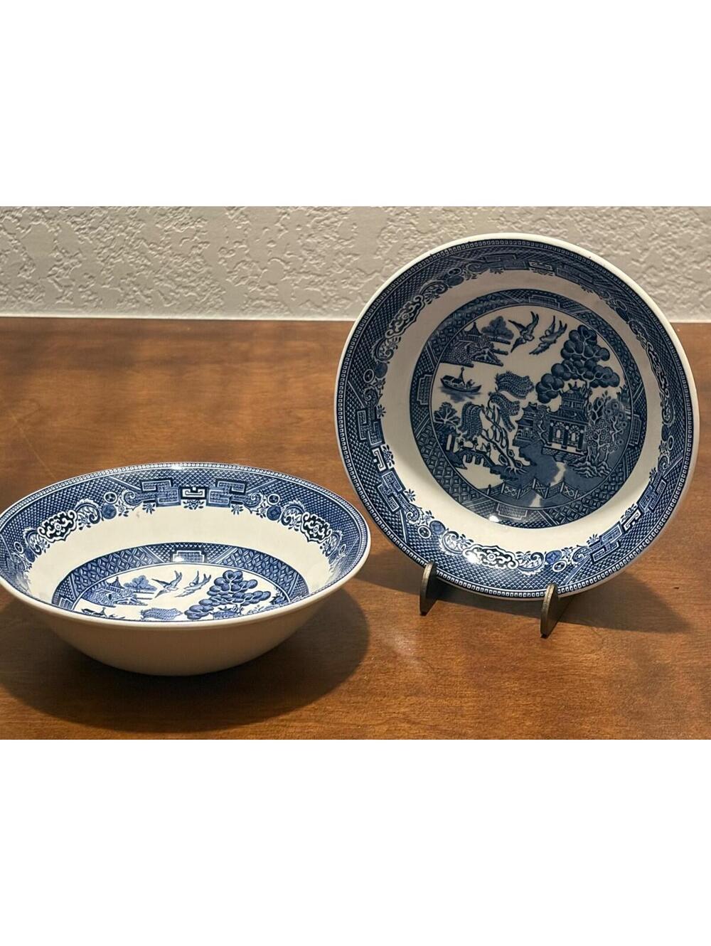 Johnson Brothers England Willow Blue Flow Salad Bowl 6"Dia